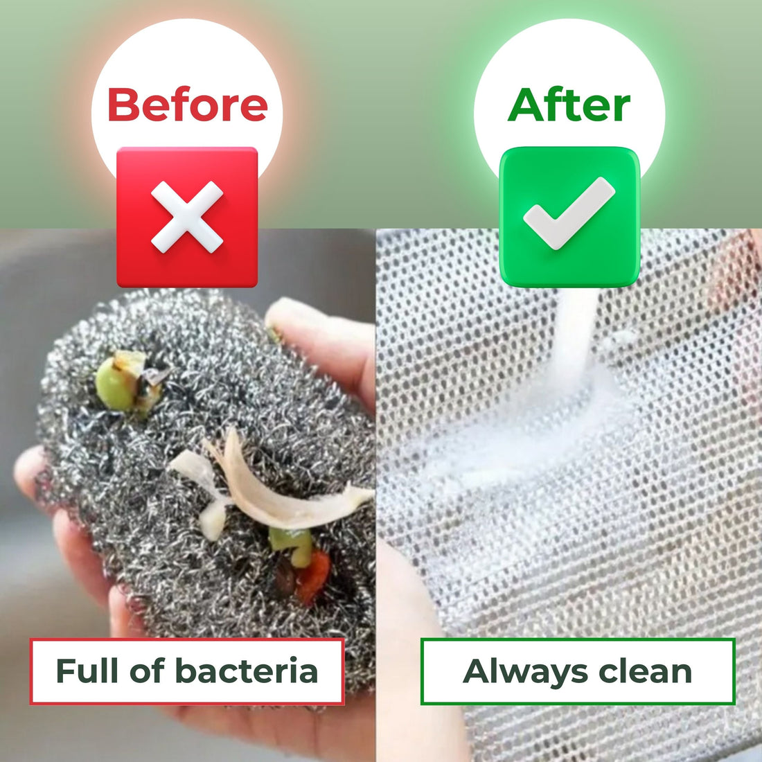 Scrub Single – Hygienic Mesh for Tough, Scratch-Free Cleaning (20x20cm)