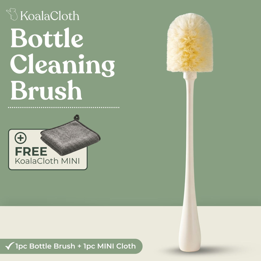 Bottle Brush – Soft Bristle Cleaning Brush for Bottles, Glasses & Carafes