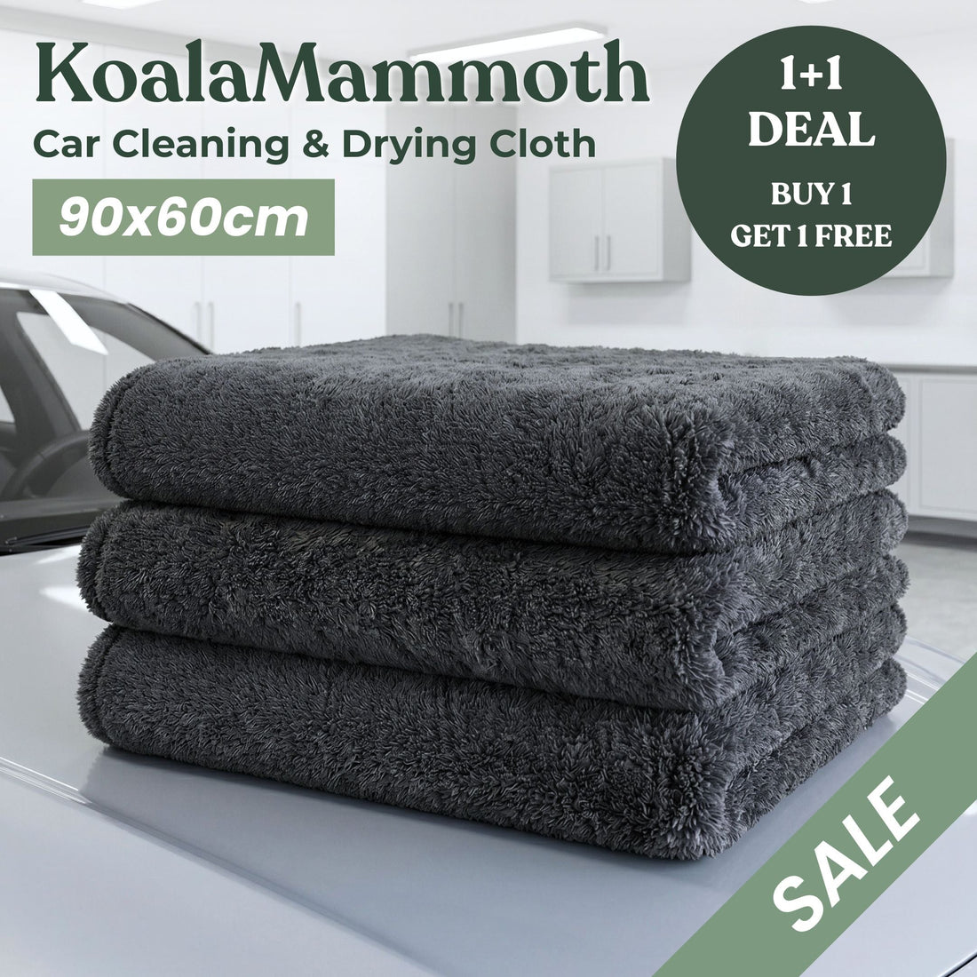 Mammoth Towel – 1300 GSM Car Cleaning & Drying Cloth (90×60 cm)