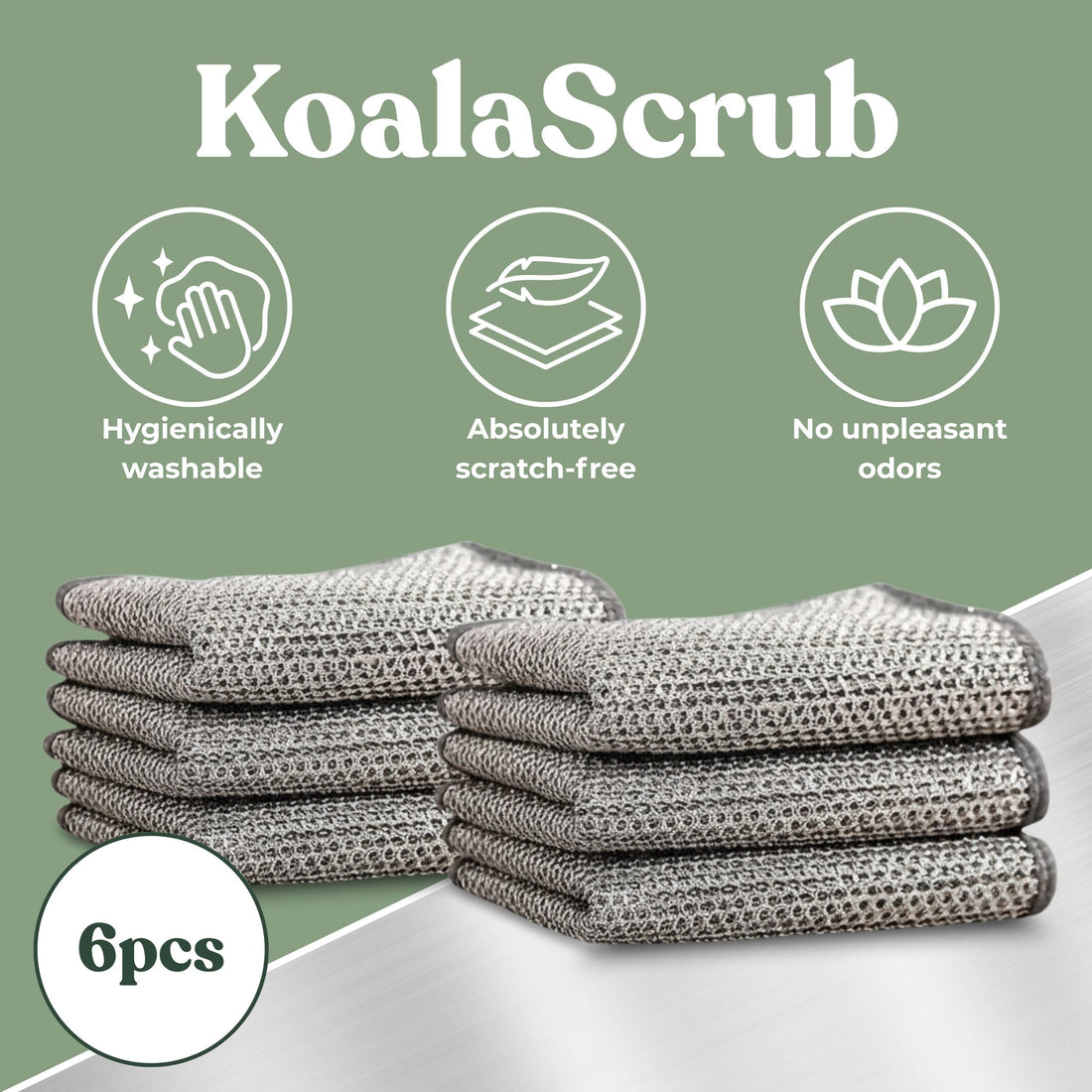 Scrub – Hygienic Steel Mesh for Tough, Scratch-Free Cleaning (20x20cm)