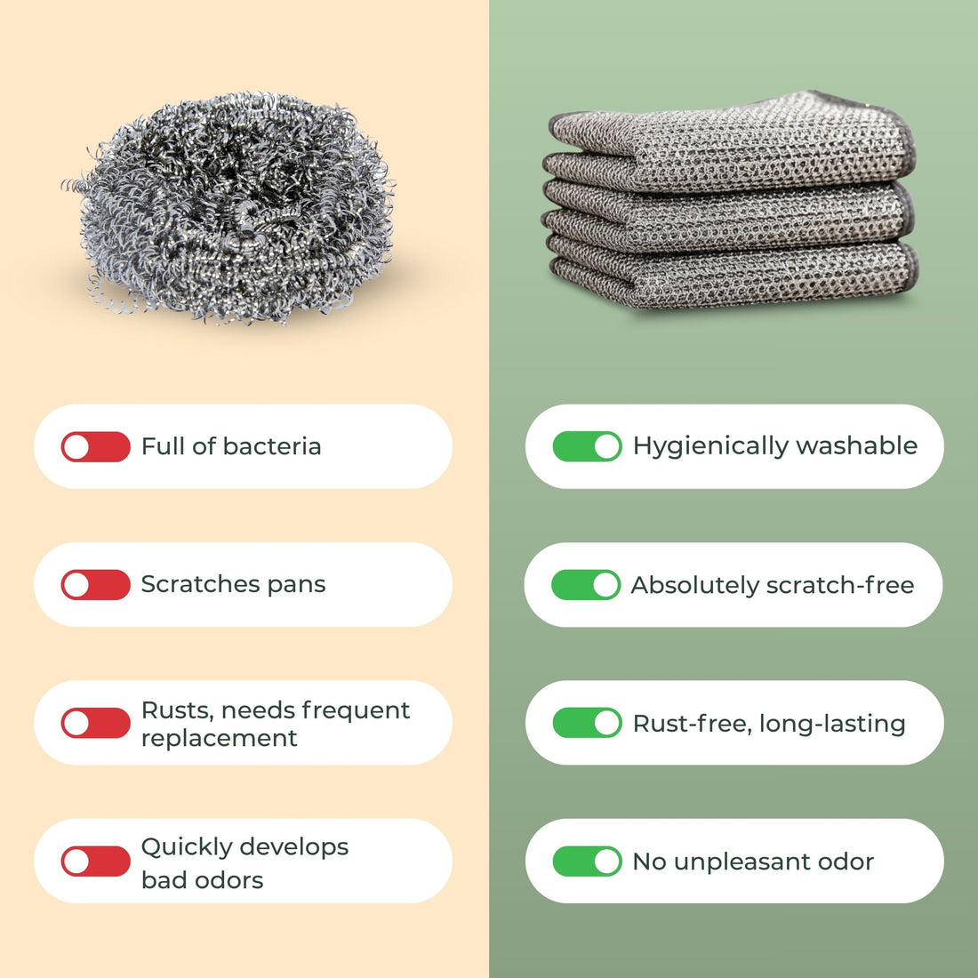 Scrub Single – Hygienic Mesh for Tough, Scratch-Free Cleaning (20x20cm)