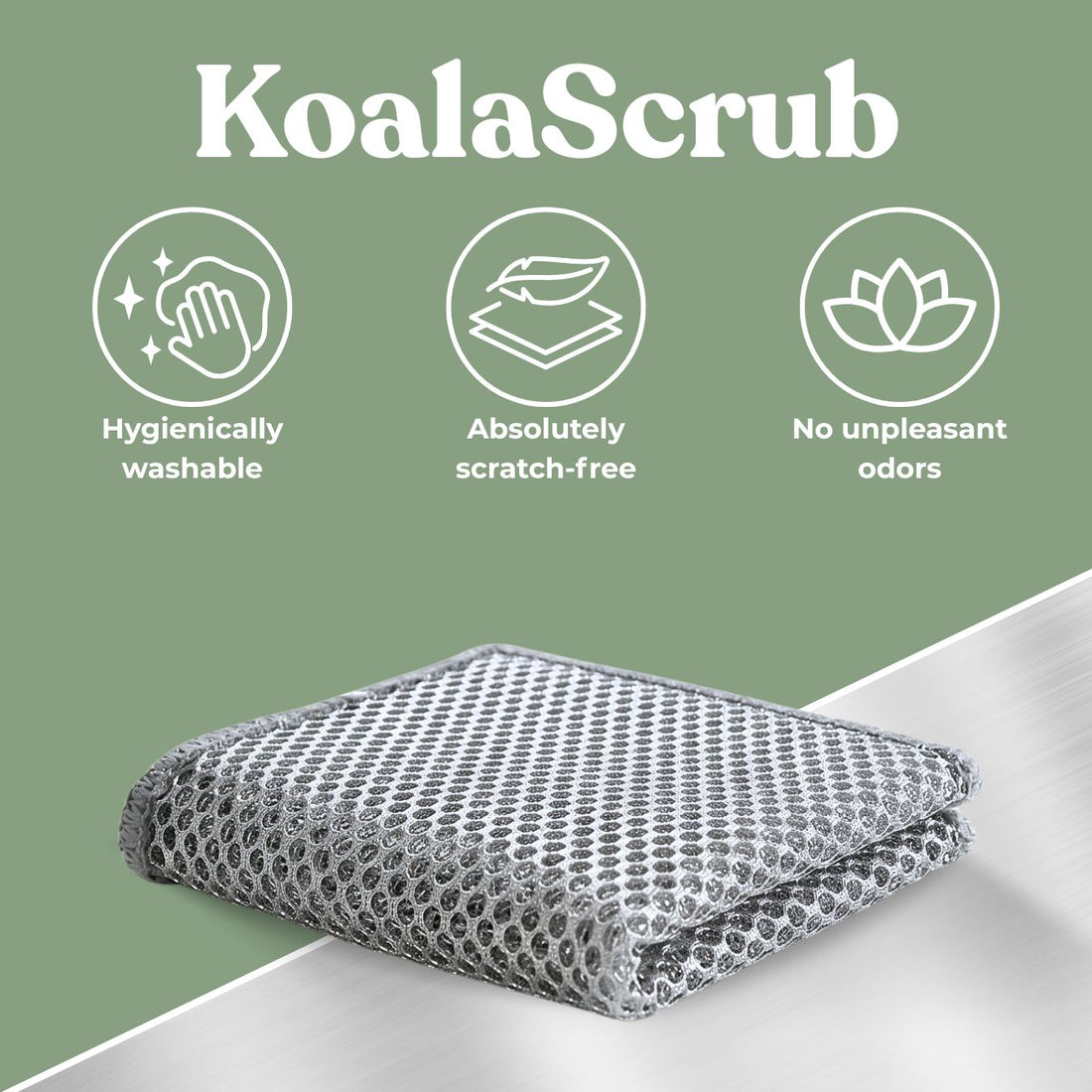Scrub Single – Hygienic Mesh for Tough, Scratch-Free Cleaning (20x20cm)