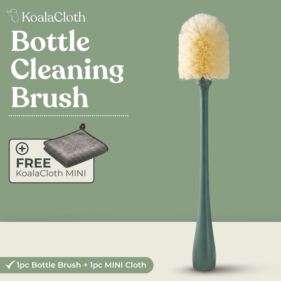 Bottle Brush – Soft Bristle Cleaning Brush for Bottles, Glasses & Carafes